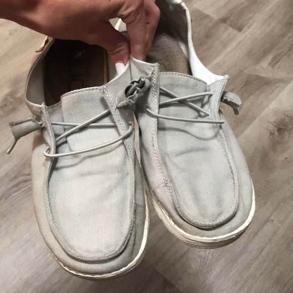 Hey Dude Wendy Chambray Light Grey Women’s 7 - Picture 3 of 10